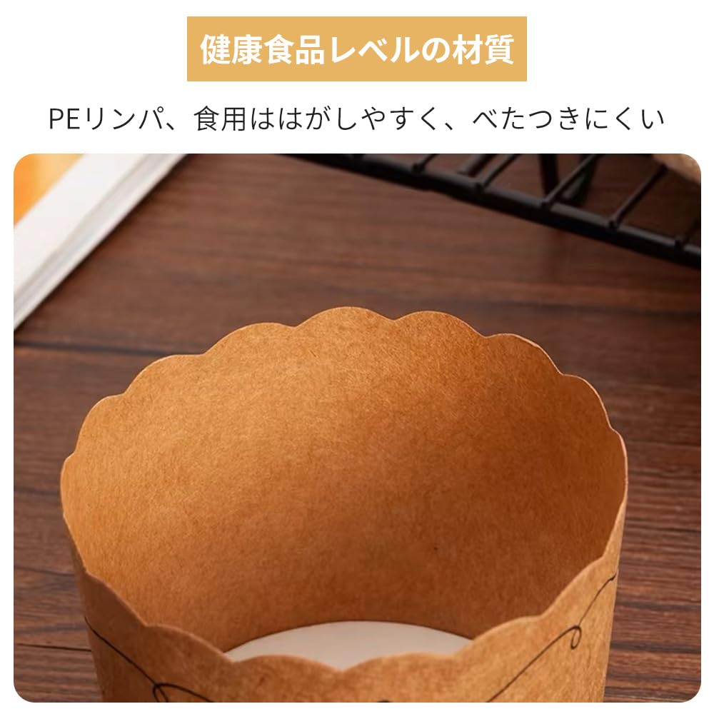 Amazon.co.jp: 100枚 マフィンカップ マフィン型 紙製 家庭用小型紙
